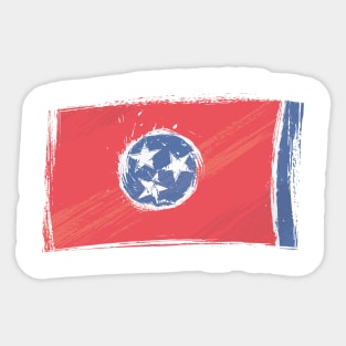 Tennessee Tri-Star Flag Sticker